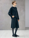 100% Wool High-Waist Pocket A-Line Culottes