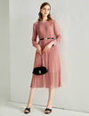 Brandy Rose Pleated Midi Dress