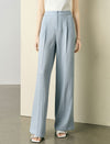 High Waisted Linen Blend Wide Leg Pants