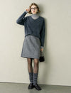 Wool Cashmere Blend V-Neck Sweater
