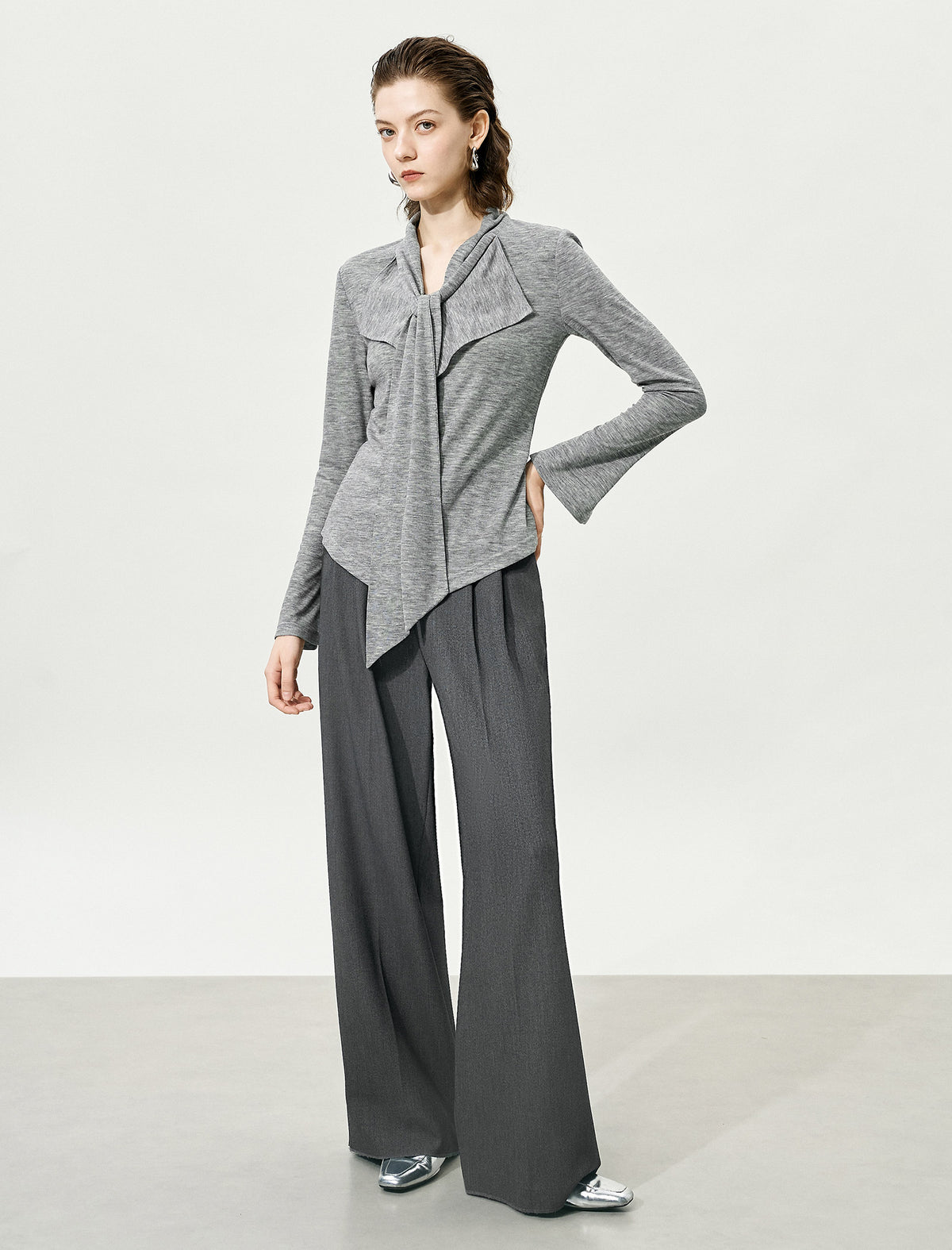 Halter Ruffled Slim Fit Knit Top