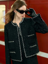 Embellished Trim Tweed Jacket