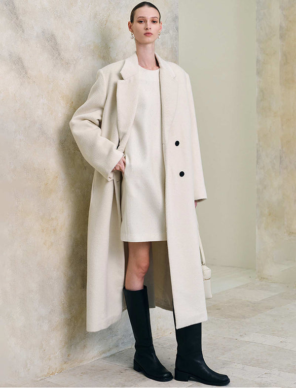 Wool-Blend Sparkle Shift Dress