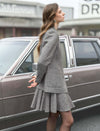 Heather Grey Collarless Blazer