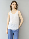 White Lace Sleeveless Top