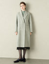 Light Green Wool Silk Blend Coat