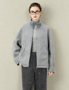 Teddy Fleece Wool-Blend High-Neck Zip Jacket