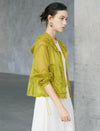 Sheer Cropped Hooded Sun Protection Jacket