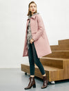 Collared Button-Front Padded Coat