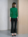 Black Slim Bootcut Close-Fit Ankle-Length Trousers