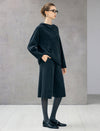 100% Wool Hooded Half-Button Pocket Relaxed Sweater