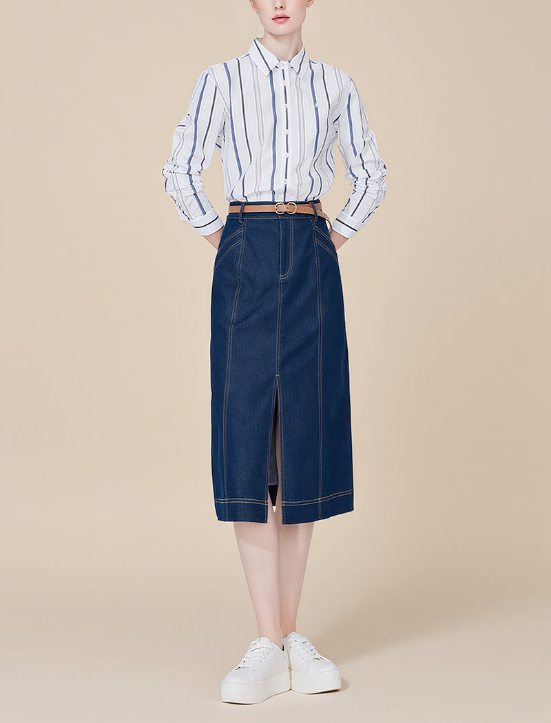 Striped Button-Down Shirt