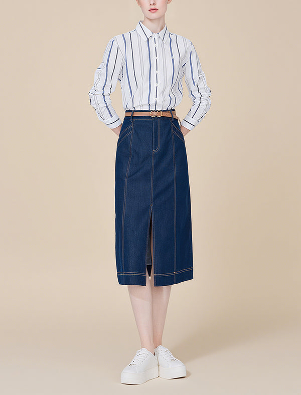 Striped Button-Down Shirt