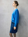Wool and Mulberry Silk Blend Beaded V-Neck Sweater