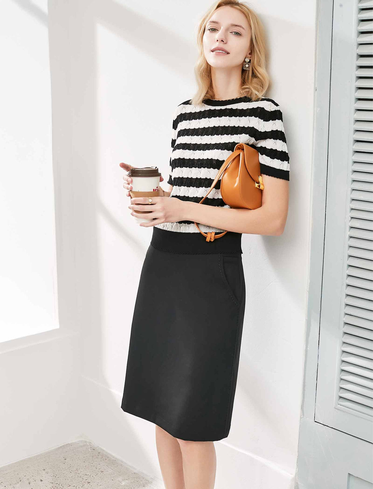 Elegant Workwear A-Line Skirt