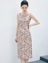 Floral Sleeveless Square-Neck Midi Dress