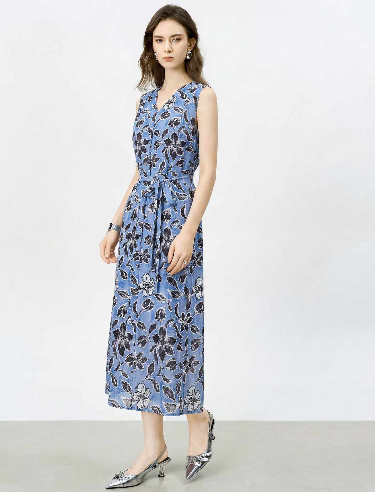 Sorrento Bloom Sleeveless Midi Dress