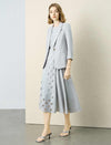 Light Grey 3/4 Sleeve Blazer