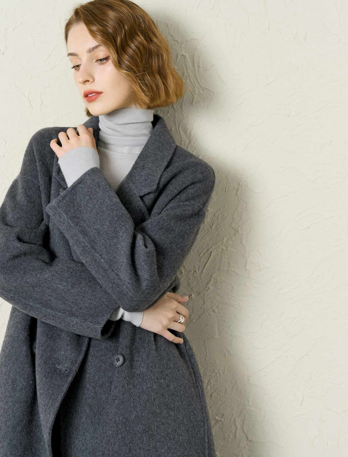 100% Australian Superfine Wool Double-Breasted Coat