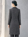 Wool Blend Collared Button-Front Straight-Fit Coat