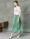 Vintage Floral‑Print V‑Neck Knit Cardigan