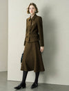 Wool Blend Belted Jacket