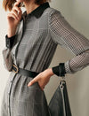 Houndstooth Shirt Dress