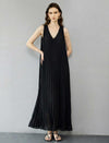 Intricate Pleated Halter Neck Gown