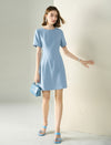 Light Blue Sheath Above Knee Dress