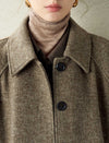 Coffee Wool-Blend Overcoat