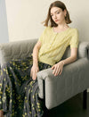 Floral Pleated Midi Skirt