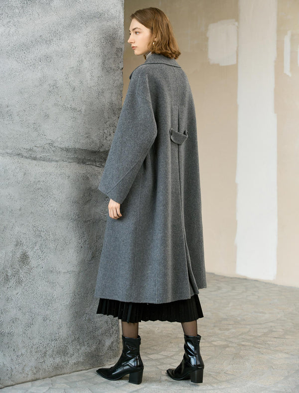 100% Wool Notched Lapel Overcoat