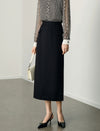 Back Slit Pocket Detail Midi Pencil Skirt