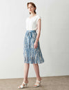 Striped Print A Line Skirt