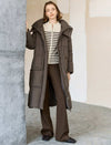 Removable Hooded Long Down Coat