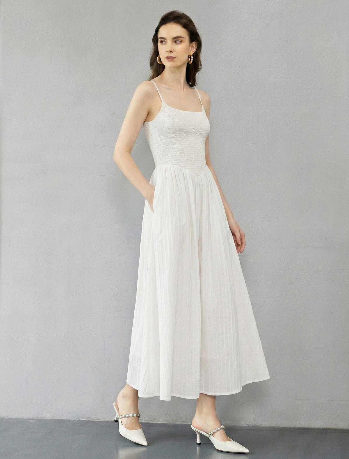 Smocked Cotton Cami Sundress
