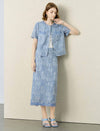 Pearl Trim Short Sleeve Lace Jacket Top