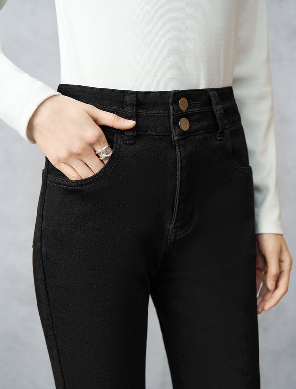 Black High-Waisted Flare Jeans