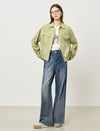Yellow Loose Long-Sleeve Utility Shirt