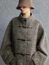 Textured Wool-Alpaca Blend Duffle Coat