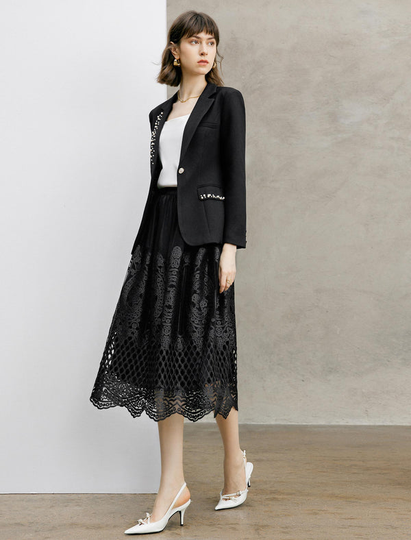 Black Professional Slim Fit Blazer