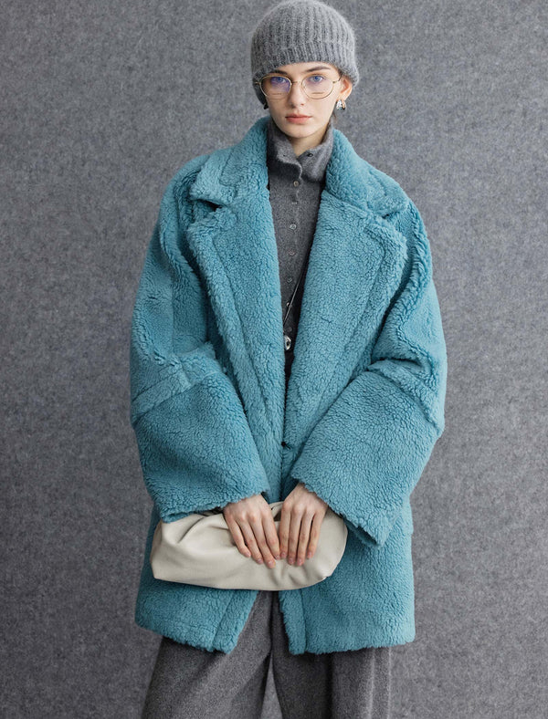Teddy Bear Wool-Camel Hair Blend Coat