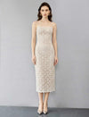 Luxury Lace Trim Slip Evening Dress