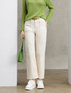 High‑Waist Wide‑Leg Cotton Jeans
