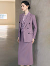 Double Breasted Notched Lapel Tailored Blazer