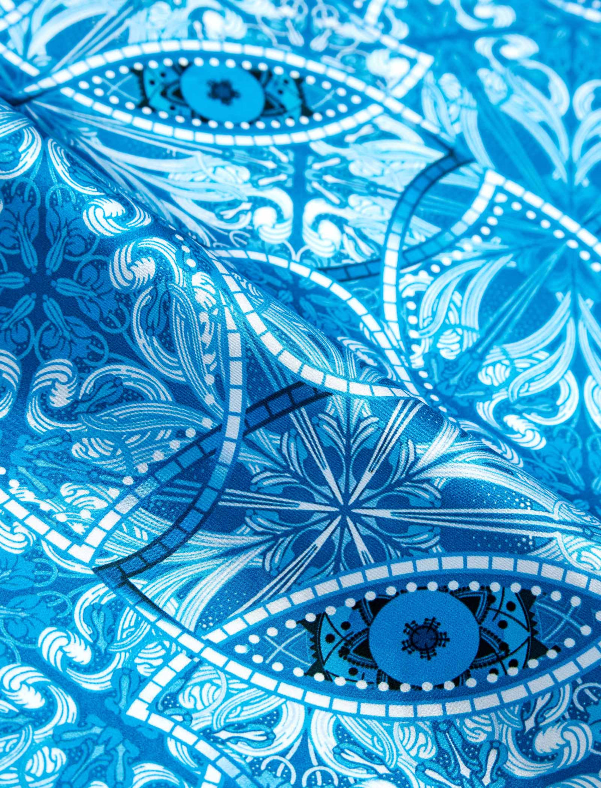 Cobalt Serenity 100% Mulberry Silk Square Scarf