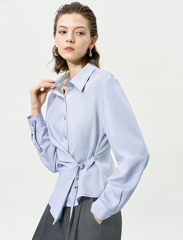 Tencel Wrap-Tie Shirt