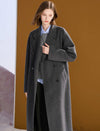 Wool-Camel Hair Blend Double-Breasted Maxi Coat