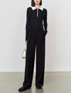 High Waist Wide‑Leg Long Trousers