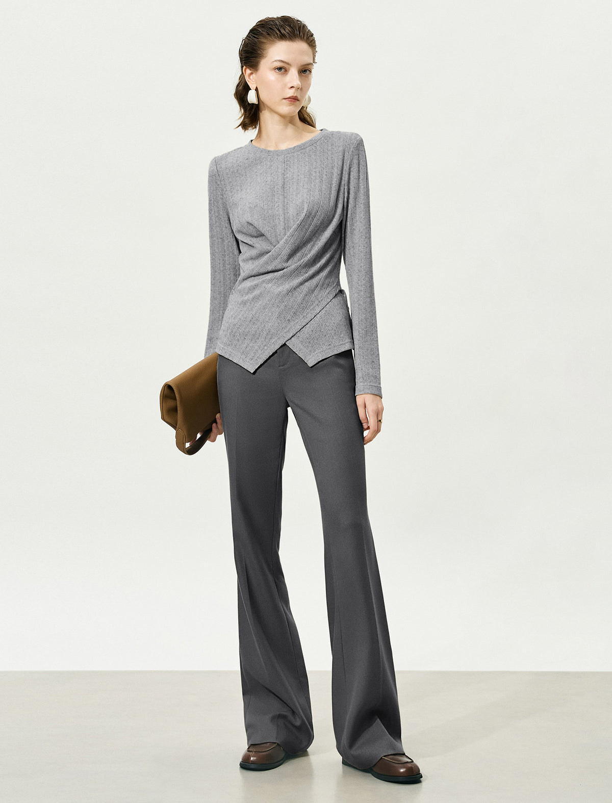 Slim Fit Long-Sleeve Lightweight Knit Top